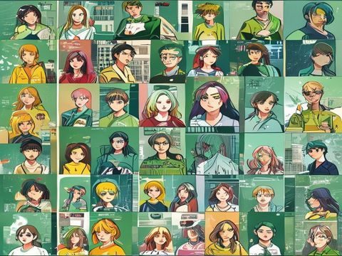 18漫画平台首屏展示，多款精选成人漫画封面以青绿扁平风格排列，画面色彩鲜明，充满现代感与阅读氛围